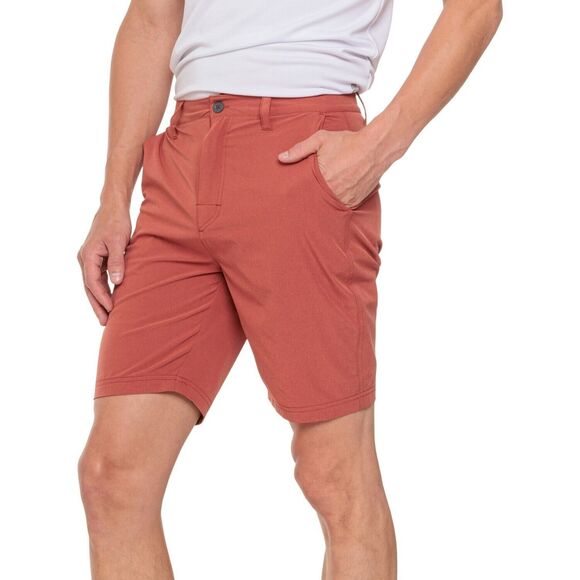 SAXX Pants Go to Town 2-in-1 Shorts 9” Desert Red Mens size 28 NWT $70 - Picture 1 of 11